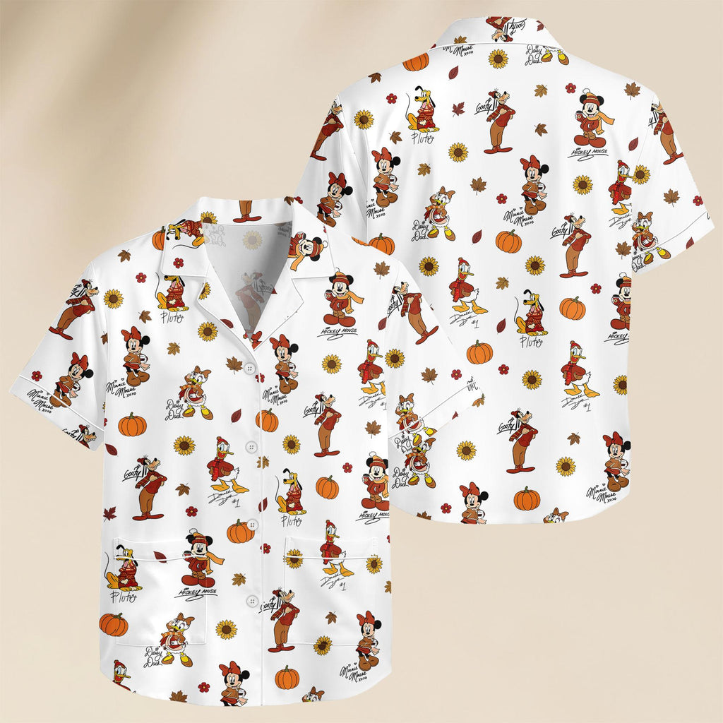 Mickey and Friends Fall Pajamas, Disney Autumn Pajama Shorts, Disney Pumpkin Sleepwear, Matching Group PJs, Halloween Disney Gift