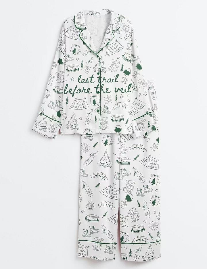 Last Trail Before Veil 2026 Pajamas, Mountain Hiking Bride Short Sleeve Satin, Camp Bachelorette Sleepwear, Silky Outdoor Bridal Party Gift