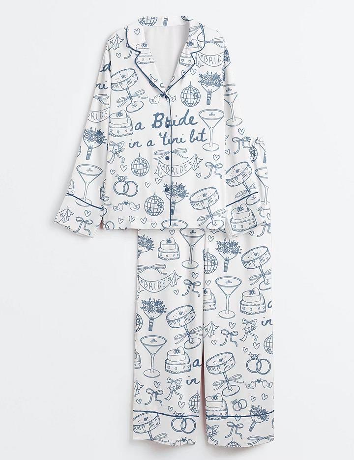 Espresso Martini Bachelorette 2026 Pajamas, Bride In A Tini Bit Short Sleeve Satin, Cocktail Party Sleepwear, Silky Bridal Loungewear Gift