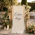 Custom Linen Sign, Custom Design Banner linen, Fabric Wedding Banner, Fabric Welcome Sign, Bridal Shower Banner, Event Party Decor