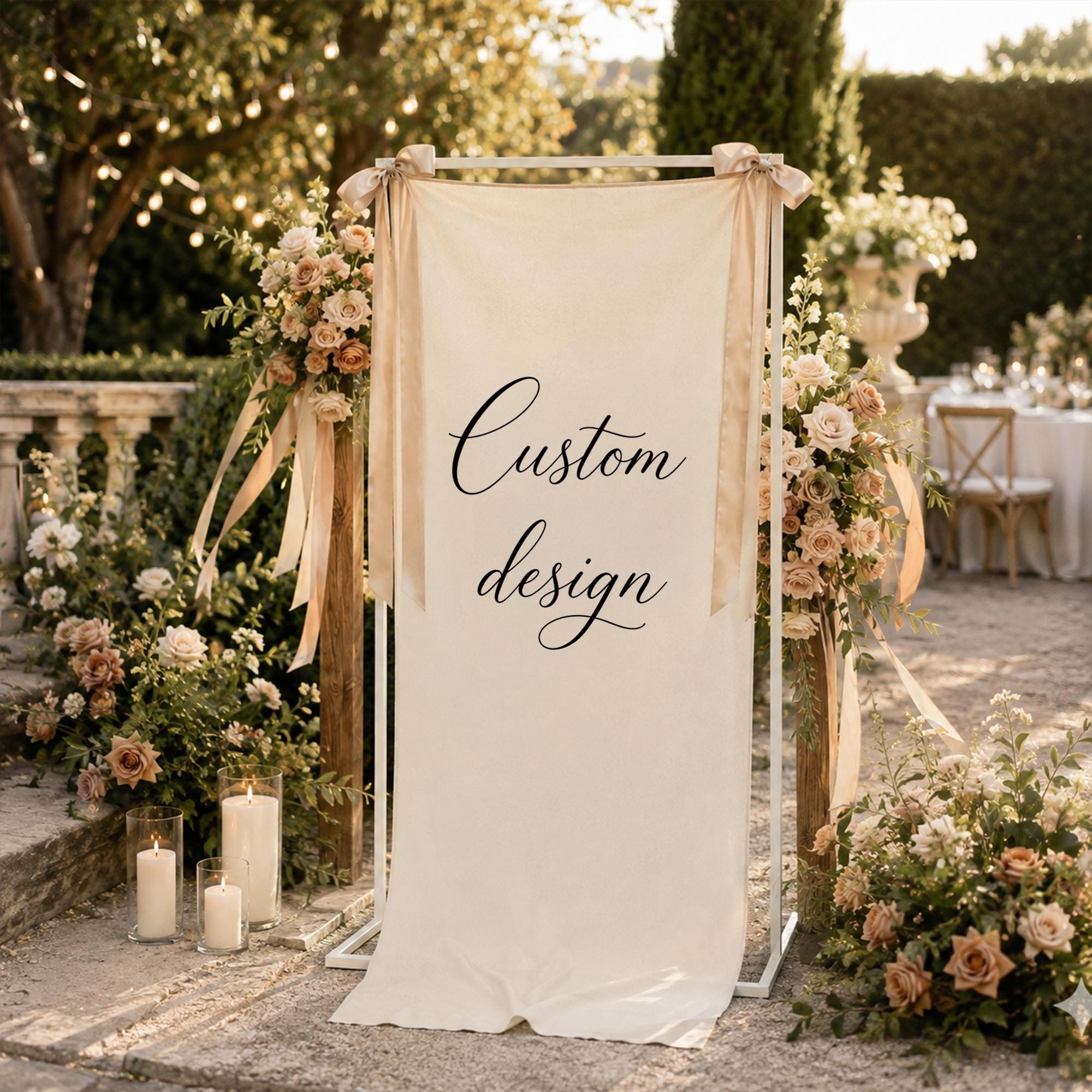 Custom Linen Sign, Custom Design Banner linen, Fabric Wedding Banner, Fabric Welcome Sign, Bridal Shower Banner, Event Party Decor