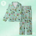 Disney Cats Xmas Satin Pajamas Set, Disney Xmas Sleepwear, The Aristocats Marie Cheshire Lucifer cat Si and Am, Cat Lover Christmas Gift