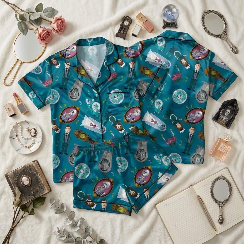 Disney Haunted Mansion Character Pajamas, Ghostly Friends Nightwear, Spooky Manor Sleep Set, Halloween Bedtime Outfit For Fans