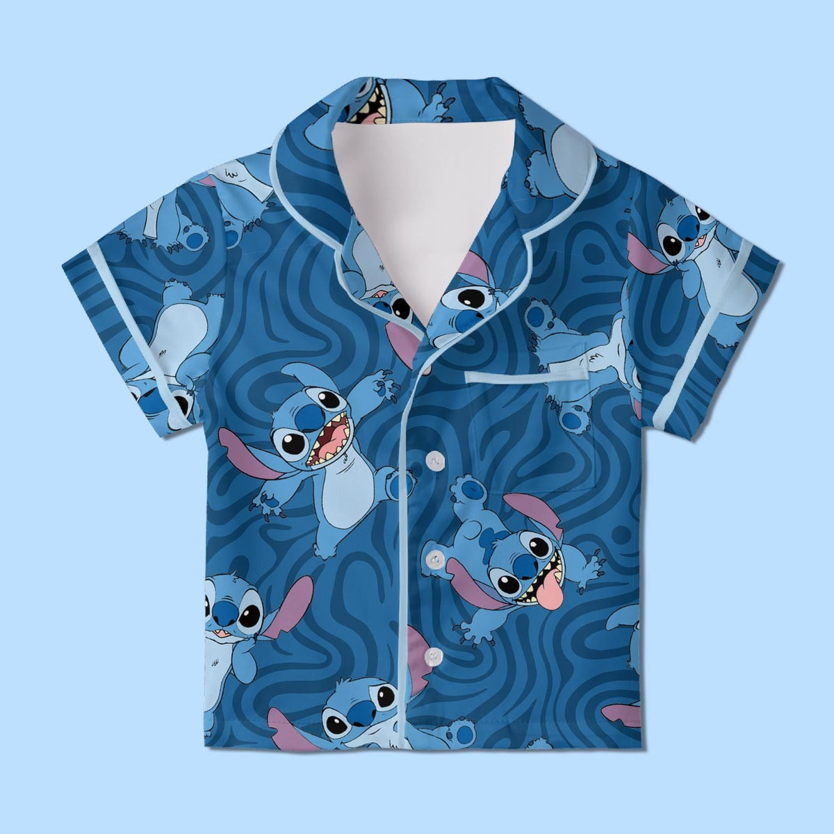 Stitch Pajamas Satin, Lilo And Stitch Sleepwear, Magical Kingdom Vacation Pajamas, Cute Kids Birthday Gift, Kids Weekend Pajamas