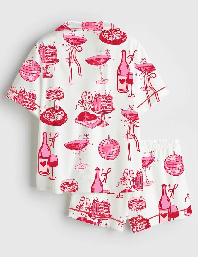 Coquette Disco Pajamas - Bachelorette Party PJ Set – Birthday Gift for Her – Bridesmaid PJ Sleepwear