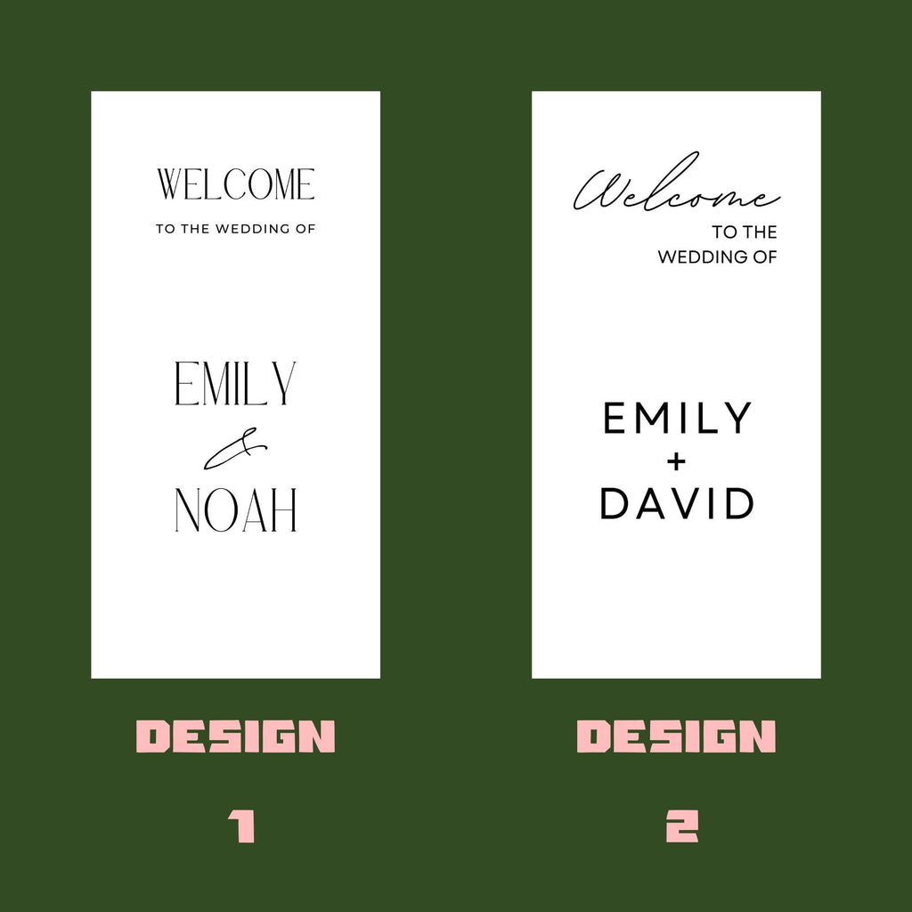 Personalized Linen Wedding Welcome Sign, Custom Fabric Wedding Banner, Modern Wedding Welcome Sign, Boho Ceremony Decor,Outdoor Wedding Sign