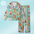 Disney Dogs Christmas Satin Pajamas Set, Disney Xmas Sleepwear, Pluto Slinky dog Lady and the Tramp, Disney Family Matching Pajamas
