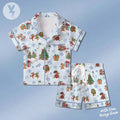 Disney Gus Gus and Jaq Christmas Short Pajamas, Cinderella's friends Christmas Satin Pajamas, Jaq and Gus Couple Pajamas