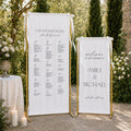 Fabric Wedding Seating Chart & Welcome Sign | Elegant Linen Wedding Sign Set