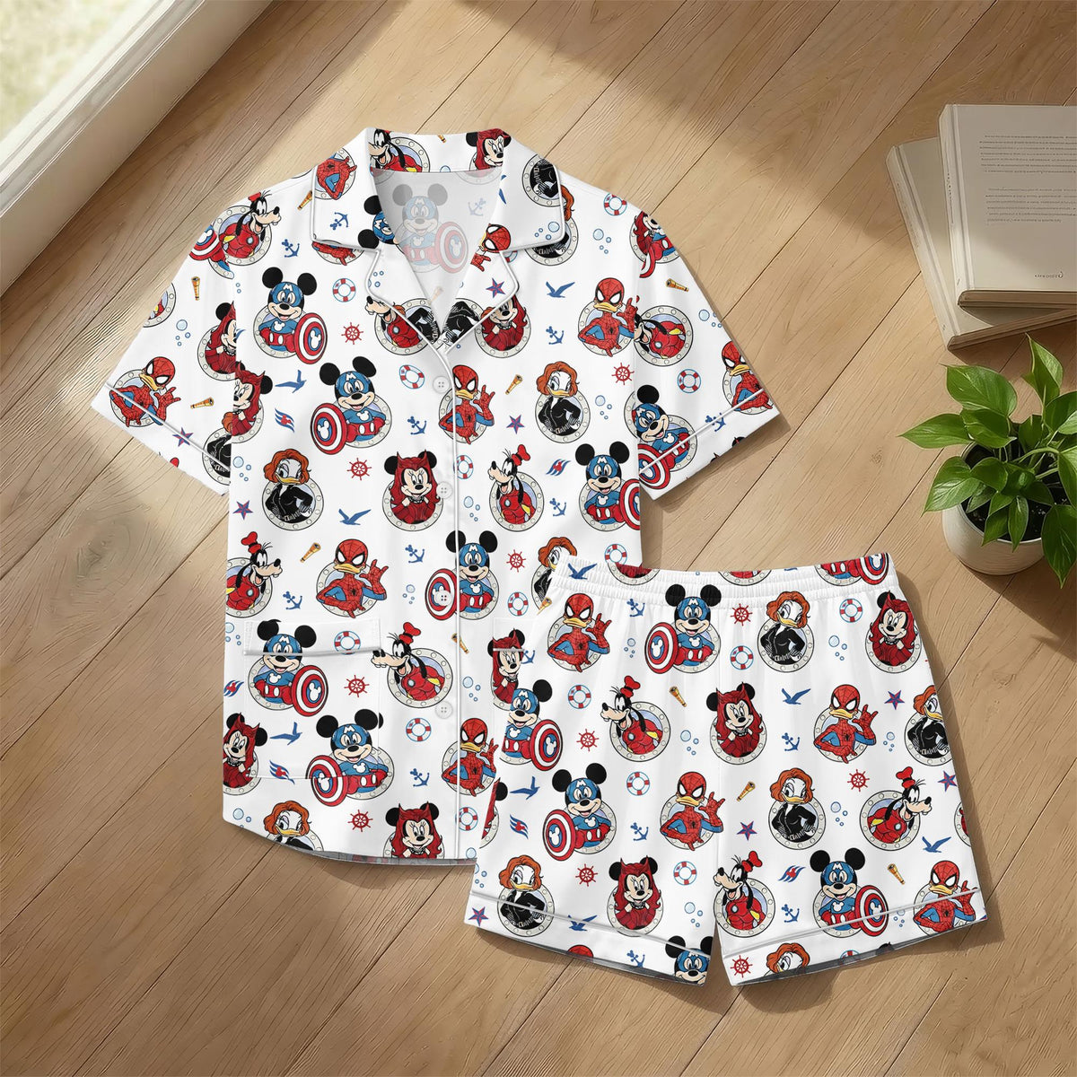 Mickey and Friends Pajamas, Marvel Superhero Pjs, Disney Cartoon Sleepwear, Avengers Women Loungewear, Holiday Pajamas Gift
