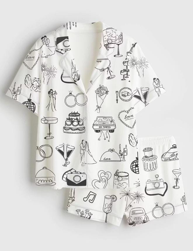 Bridal Pajama Set – Wedding Pajamas – Bachelorette Party Gift & Getting Ready Outfit, Honeymoon Gift