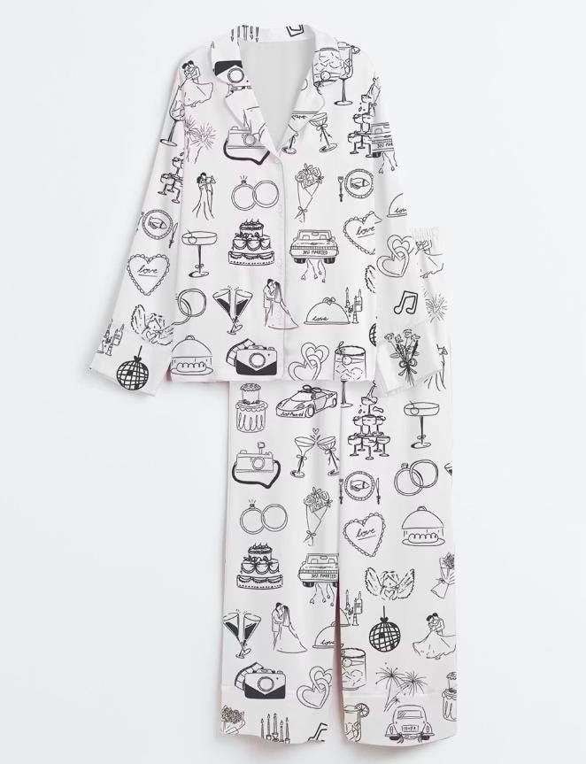 Bridal Pajama Set – Wedding Pajamas – Bachelorette Party Gift & Getting Ready Outfit, Honeymoon Gift