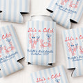 She's a Catch Coastal Bach Party Favor,Custom Bachelorette Can Cooler,Personalized Lobster Beach Bachelorette Drink Sleeve