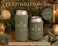 Personalized Wedding Koozie, Custom Can Cooler, Wedding Favor, Monogram Beer Sleeve, Double-Sided Available, Bridal Shower, Engagement Party