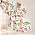 Christmas Mahjong Pajama Set, Holiday Mah Jongg Sleepwear, Mahjong Lover Gift, Game Night PJs