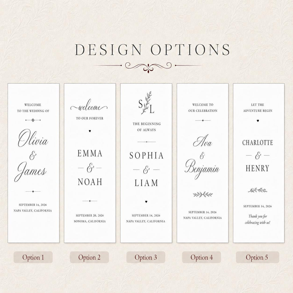 Personalized Silk Satin Wedding Welcome Sign – Romantic Fabric Banner
