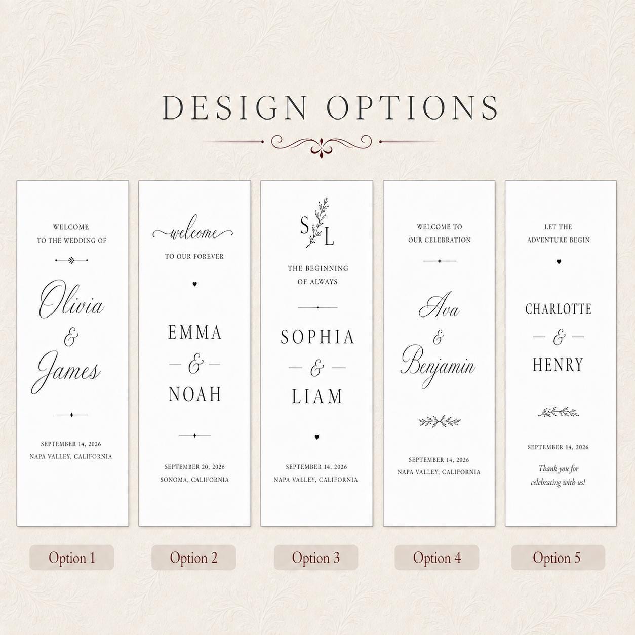 Personalized Silk Satin Wedding Welcome Sign – Romantic Fabric Banner