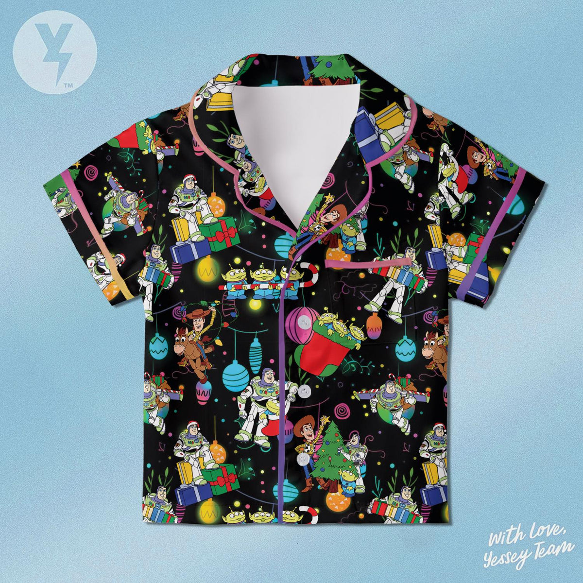 Toy Story Christmas Pajamas Satin, Woody And Buzz Sleepwear, You've Got A Friends in me, Family Matching Pajamas, Kids Birthday Gift