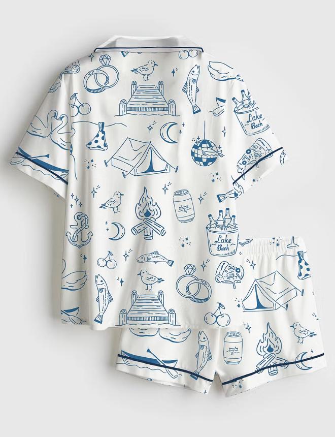 Lake Bachelorette Pajama Set - Bridal Party PJs - Lake Bach Weekend Bride & Bridesmaid Sleepwear