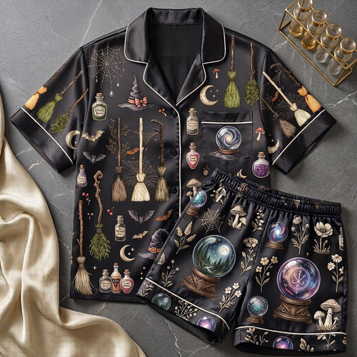 A Girl Gotta Have Options PJ Set, Aesthetic Witchy Broomstick Loungewear, Beautiful Spooky Season Gift For Her
